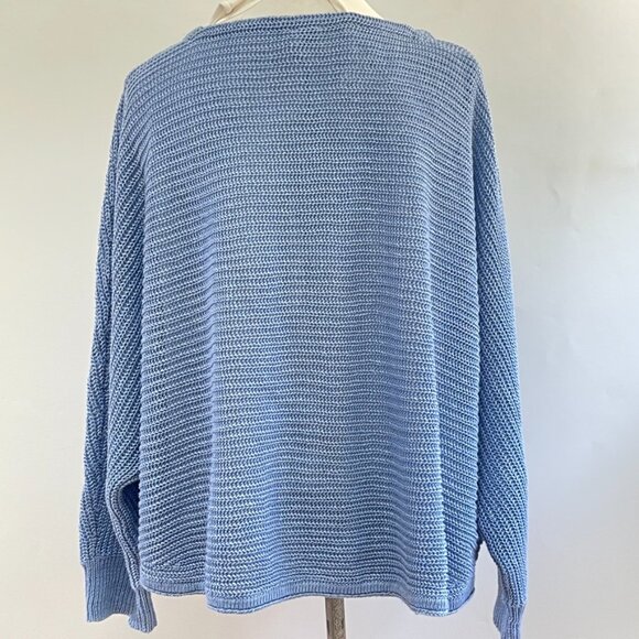 POETRY Horizontal Rib Stitch Knit 100% Heavy Linen Sweater NWT - Picture 3 of 12